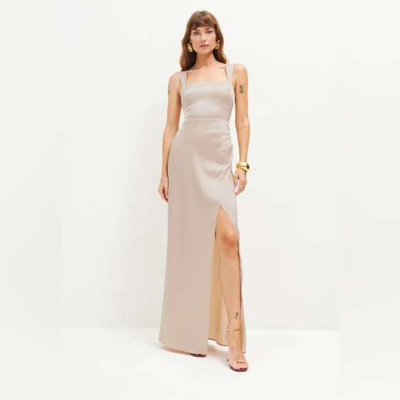 NWT Reformation Isolene Satin Dress Plus Sz 22 Bridesmaid Wedding Formal - Picture 1 of 6
